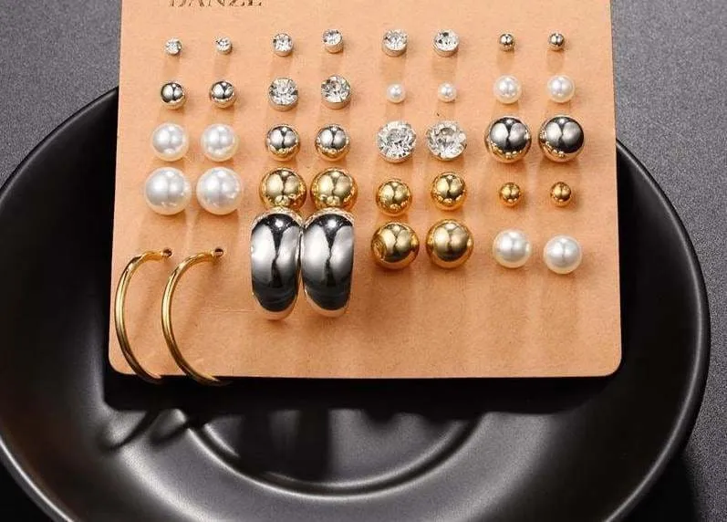 Brincos Mixed Stud Earrings