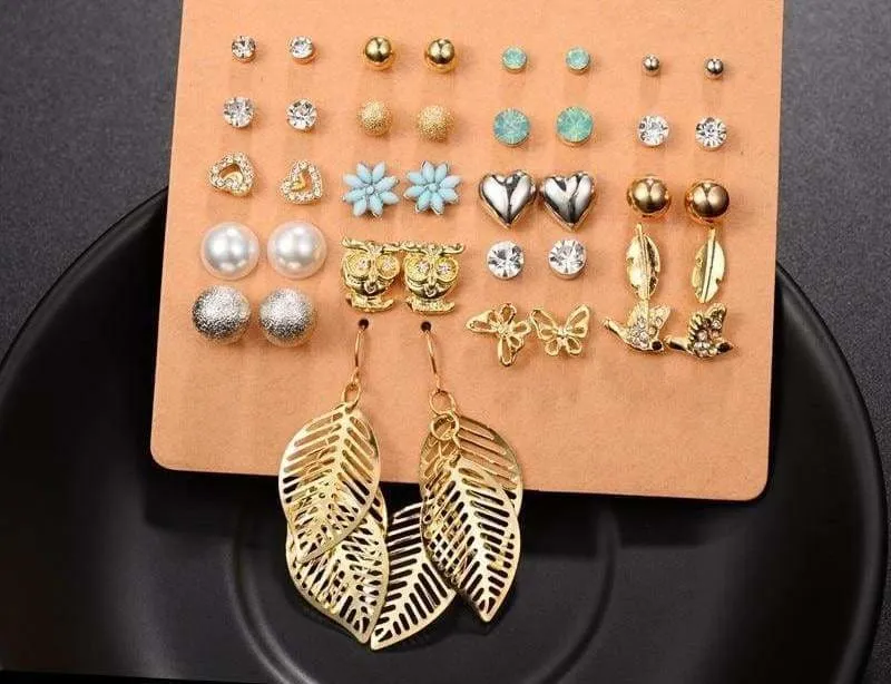 Brincos Mixed Stud Earrings