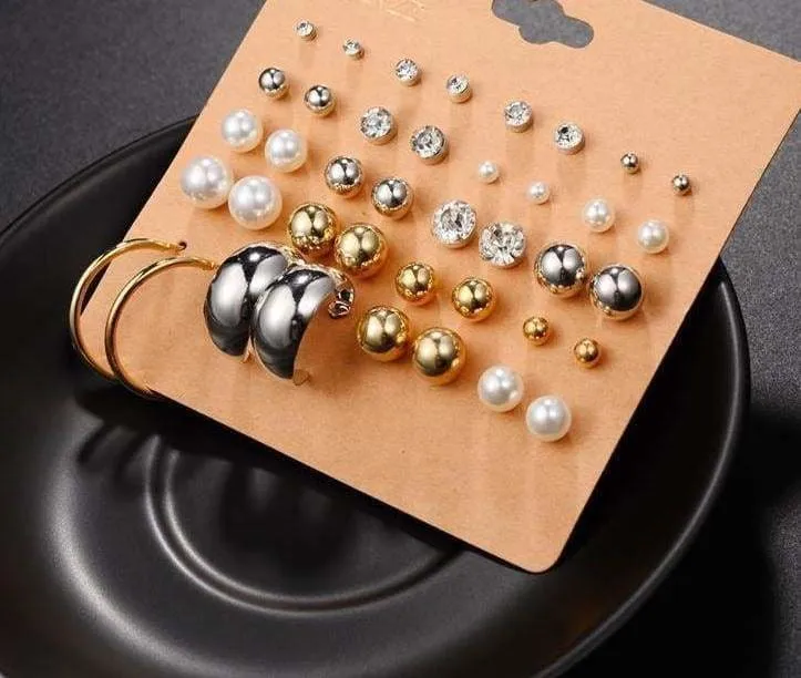 Brincos Mixed Stud Earrings