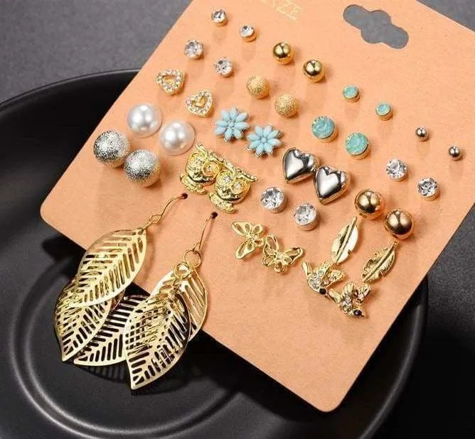 Brincos Mixed Stud Earrings