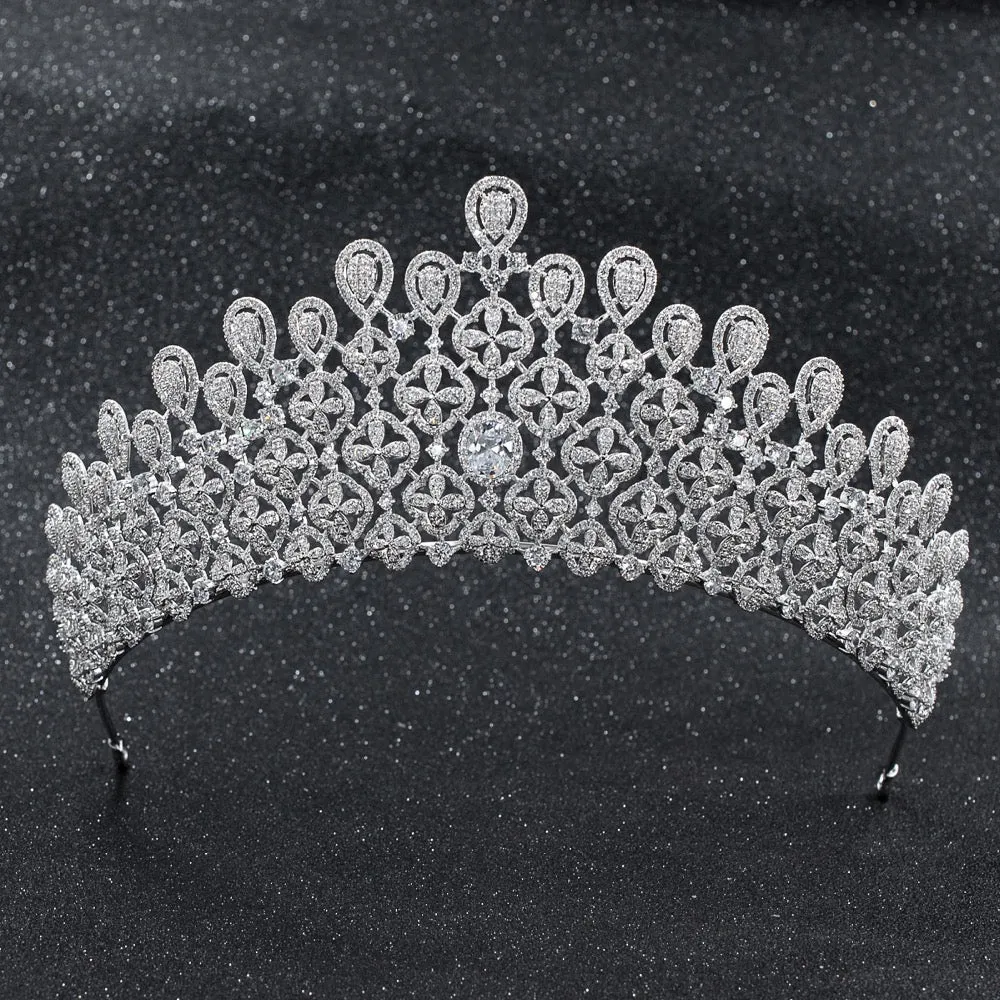 Cubic zircon wedding bridal tiara diadem hair jewelry CH10229