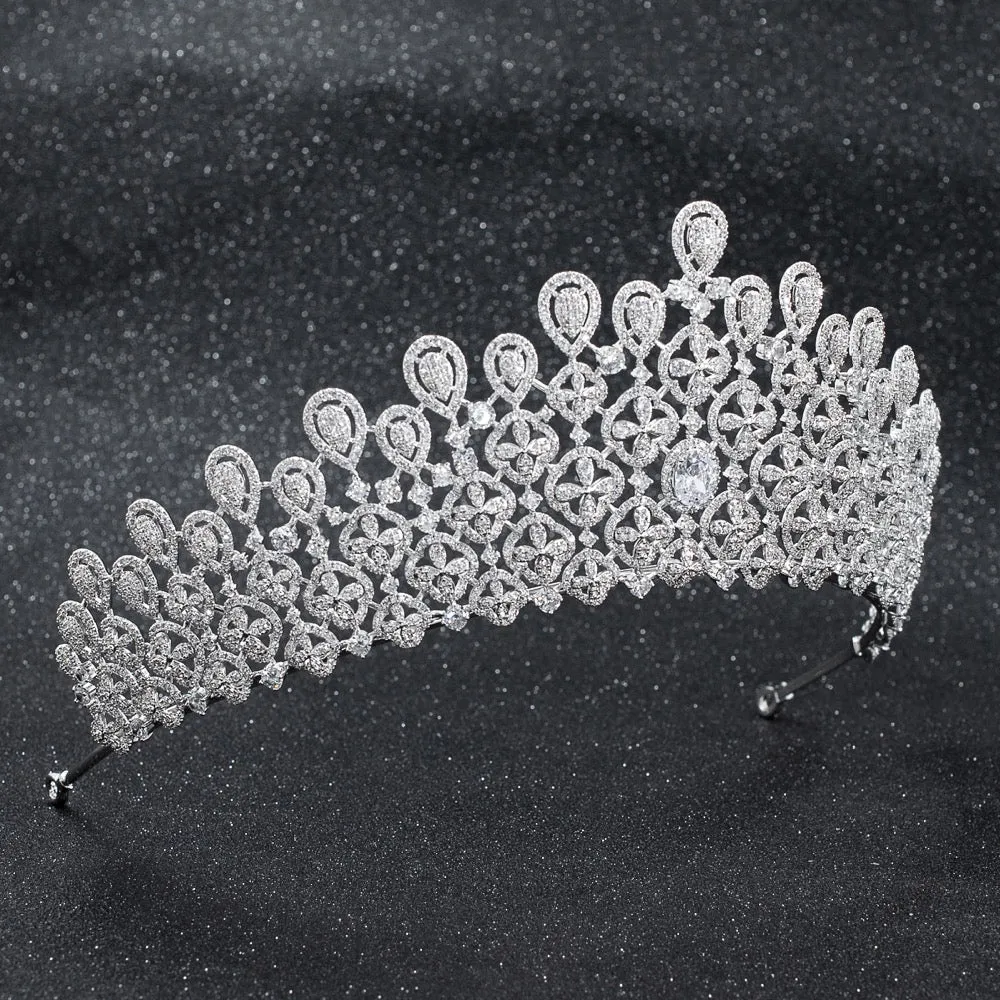 Cubic zircon wedding bridal tiara diadem hair jewelry CH10229
