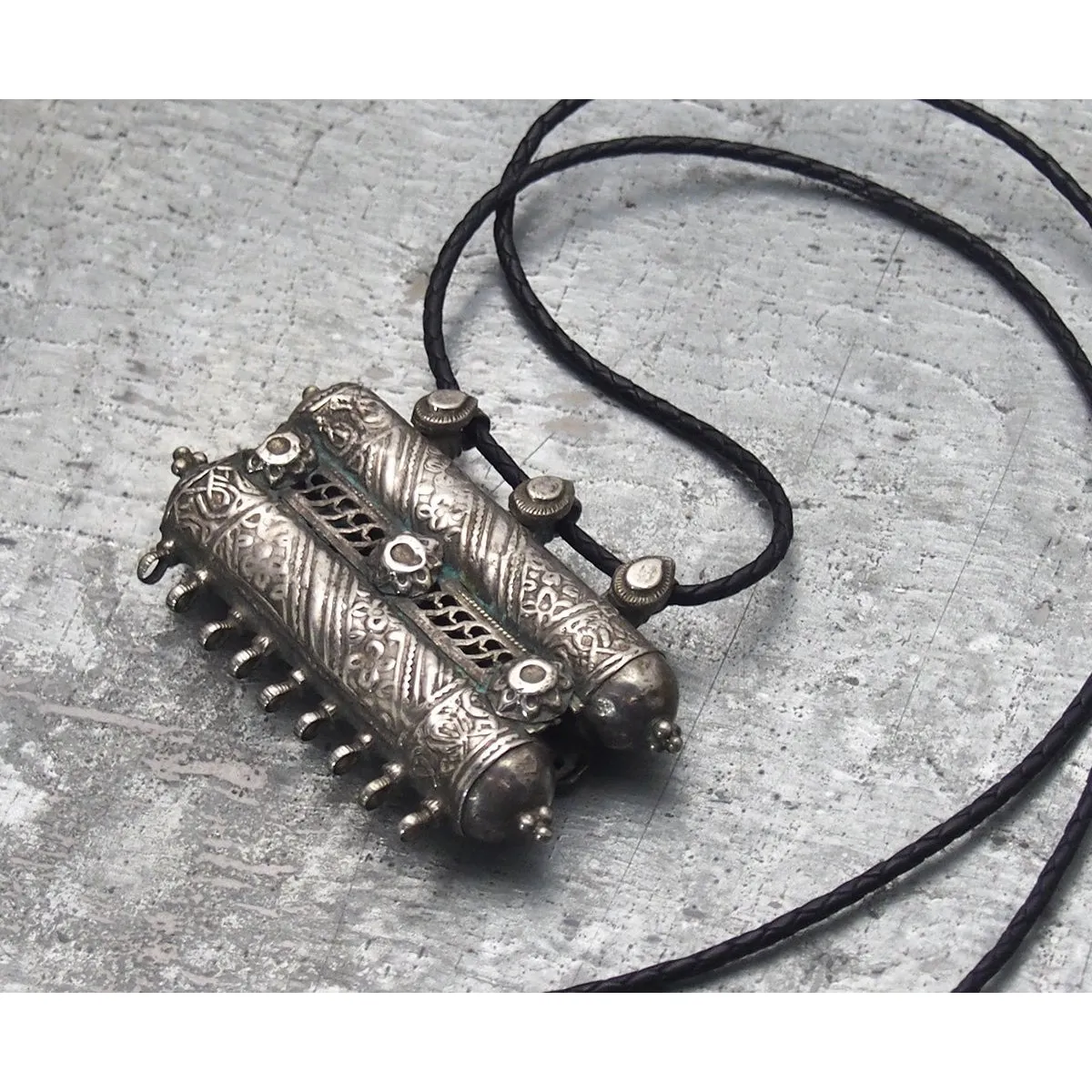 Double Tawidh Silver Pendant