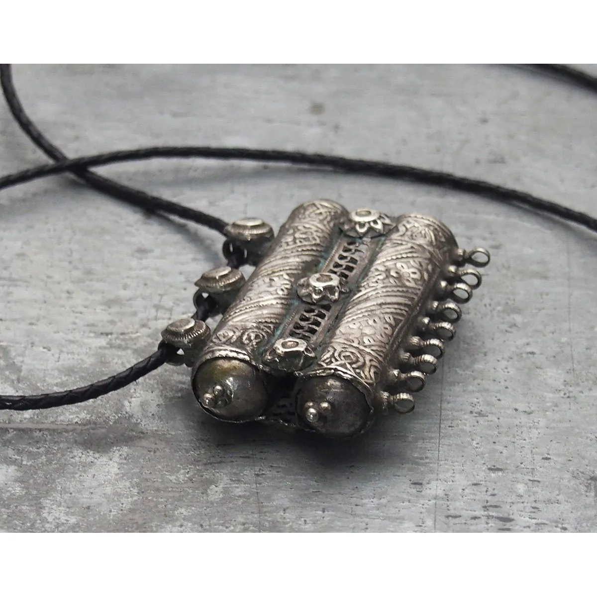 Double Tawidh Silver Pendant