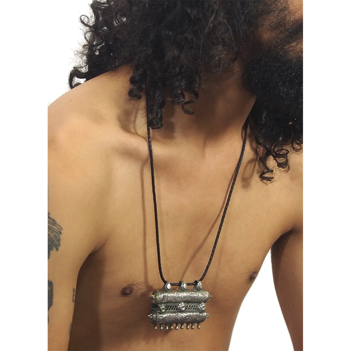 Double Tawidh Silver Pendant