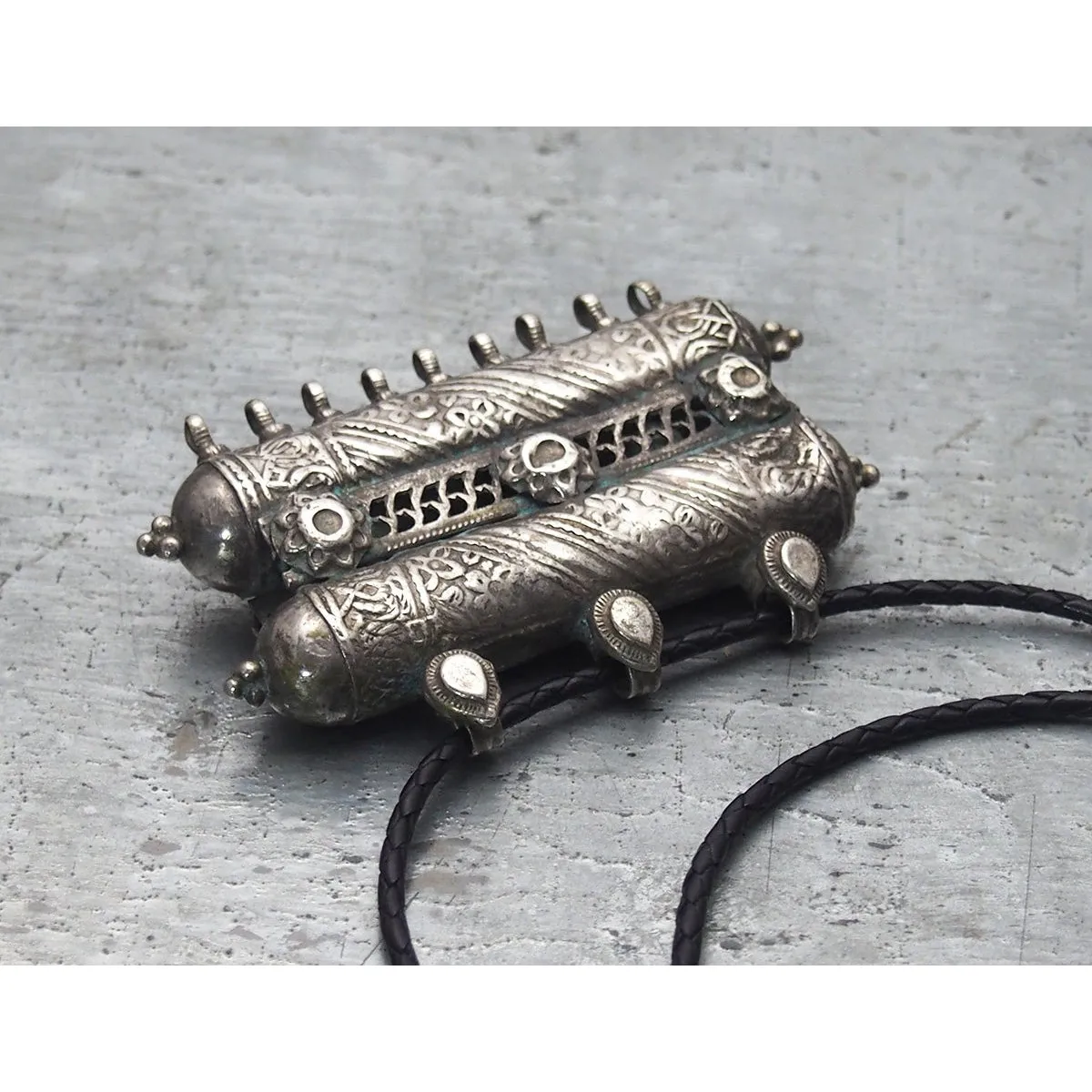 Double Tawidh Silver Pendant