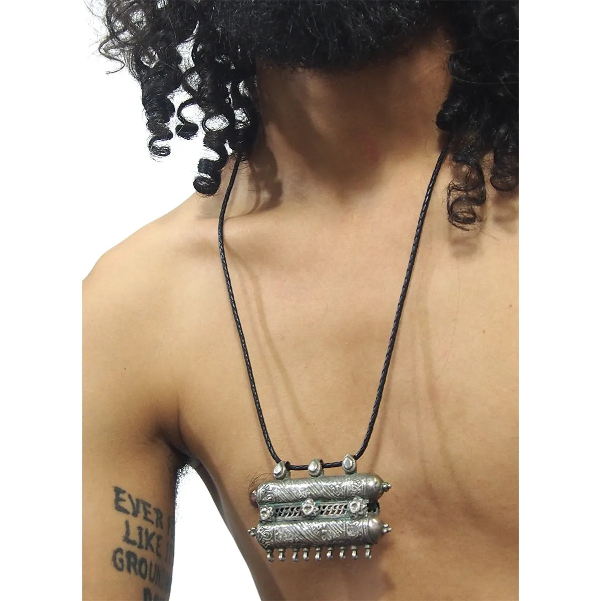 Double Tawidh Silver Pendant