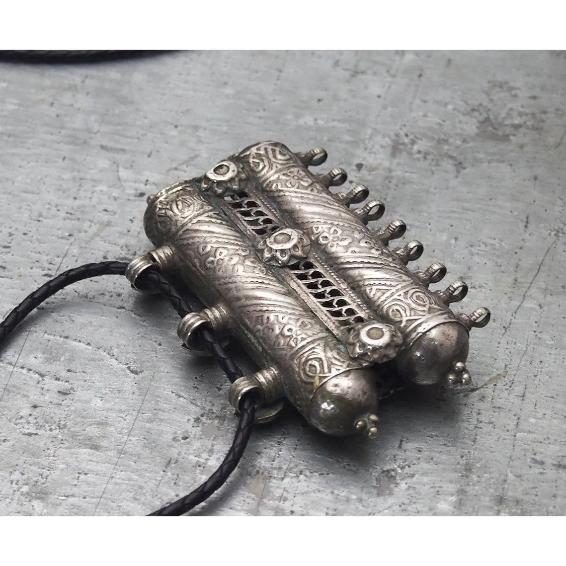 Double Tawidh Silver Pendant