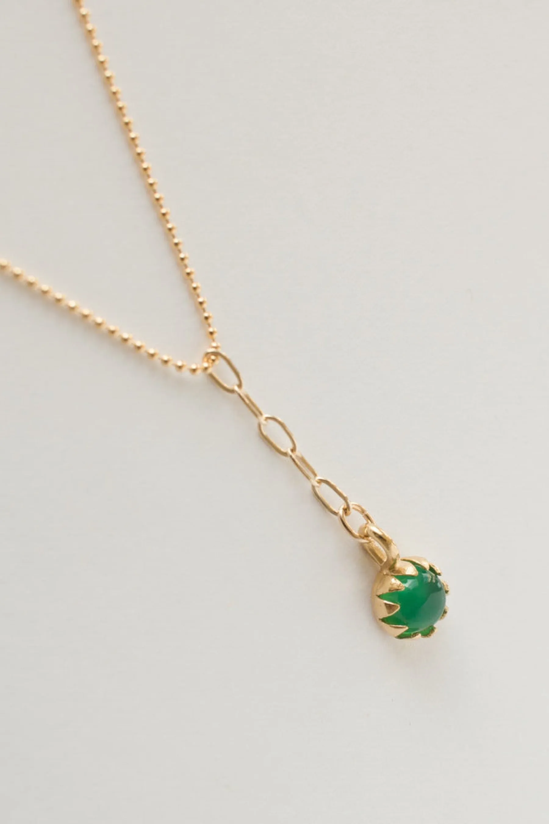 Green Onyx Moon Bloom Necklace