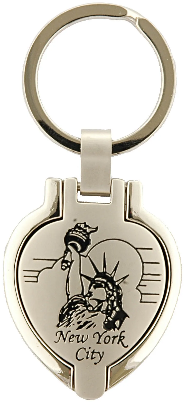 KRNY06 Key Ring Pewter Locket New York City