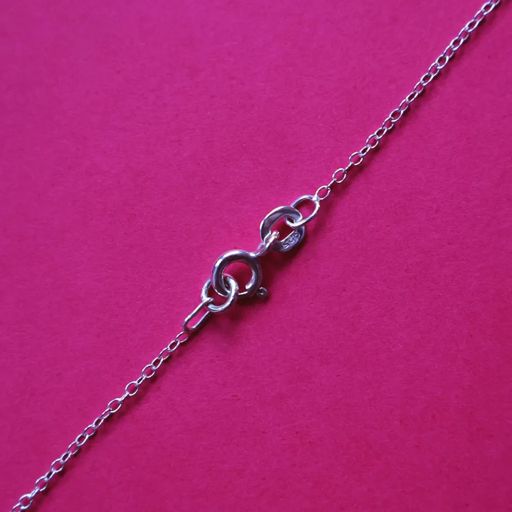 Leialoha 16" Black Pearl Sterling Silver Necklace