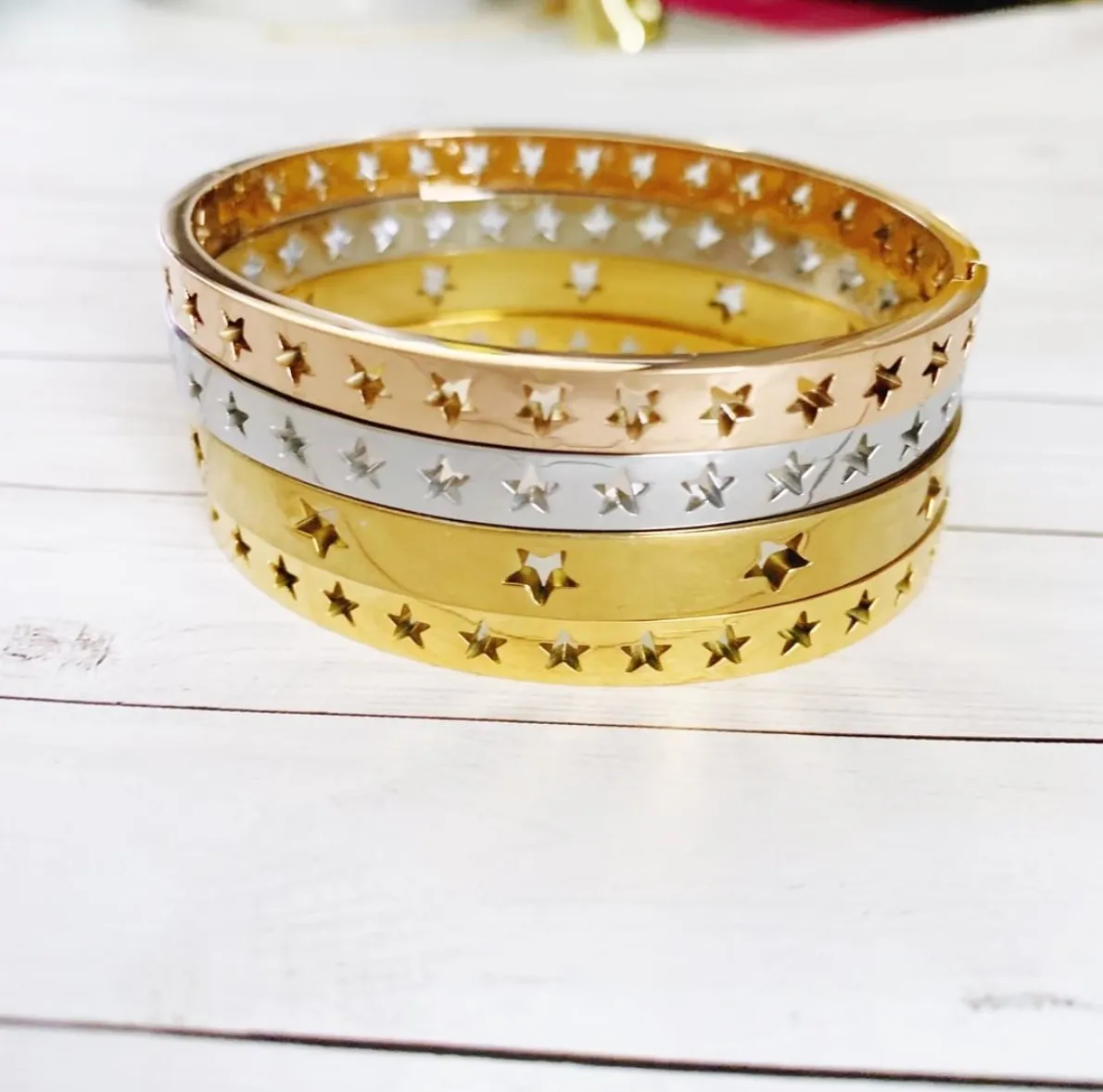 Star Struck Stainless Bangle