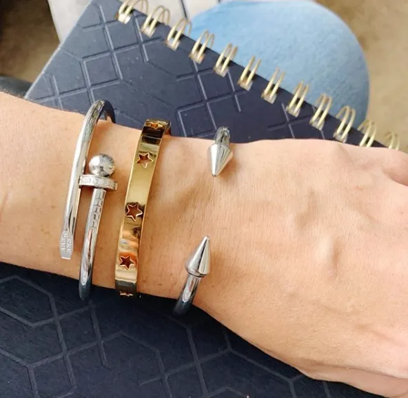 Star Struck Stainless Bangle