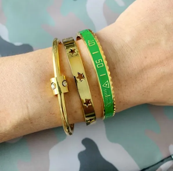 Star Struck Stainless Bangle