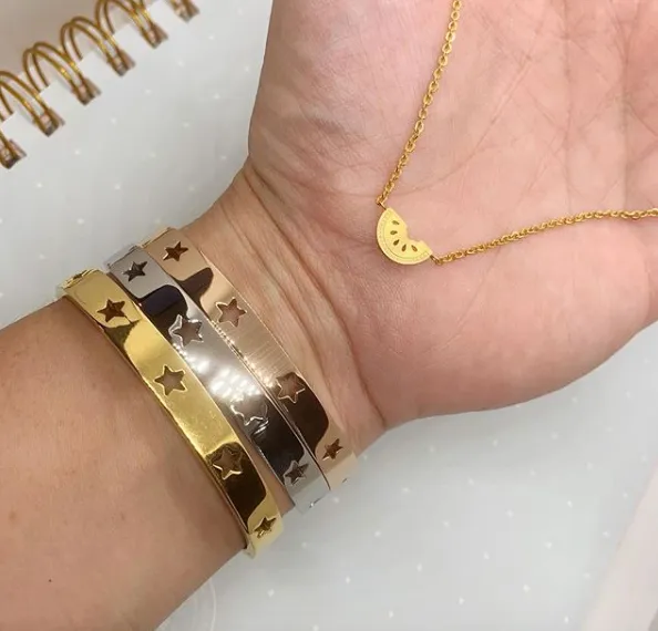 Star Struck Stainless Bangle