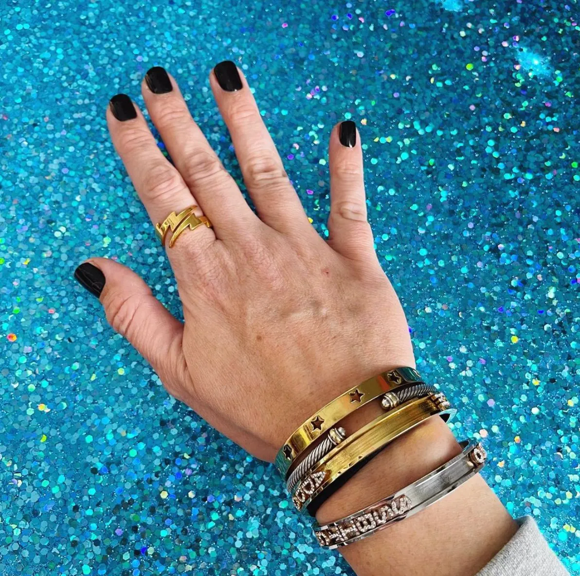 Star Struck Stainless Bangle