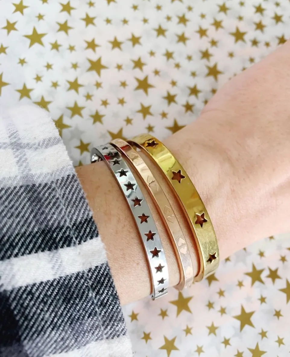 Star Struck Stainless Bangle
