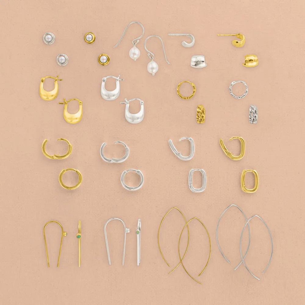 You're Hooked Earrings in Opal and Silver