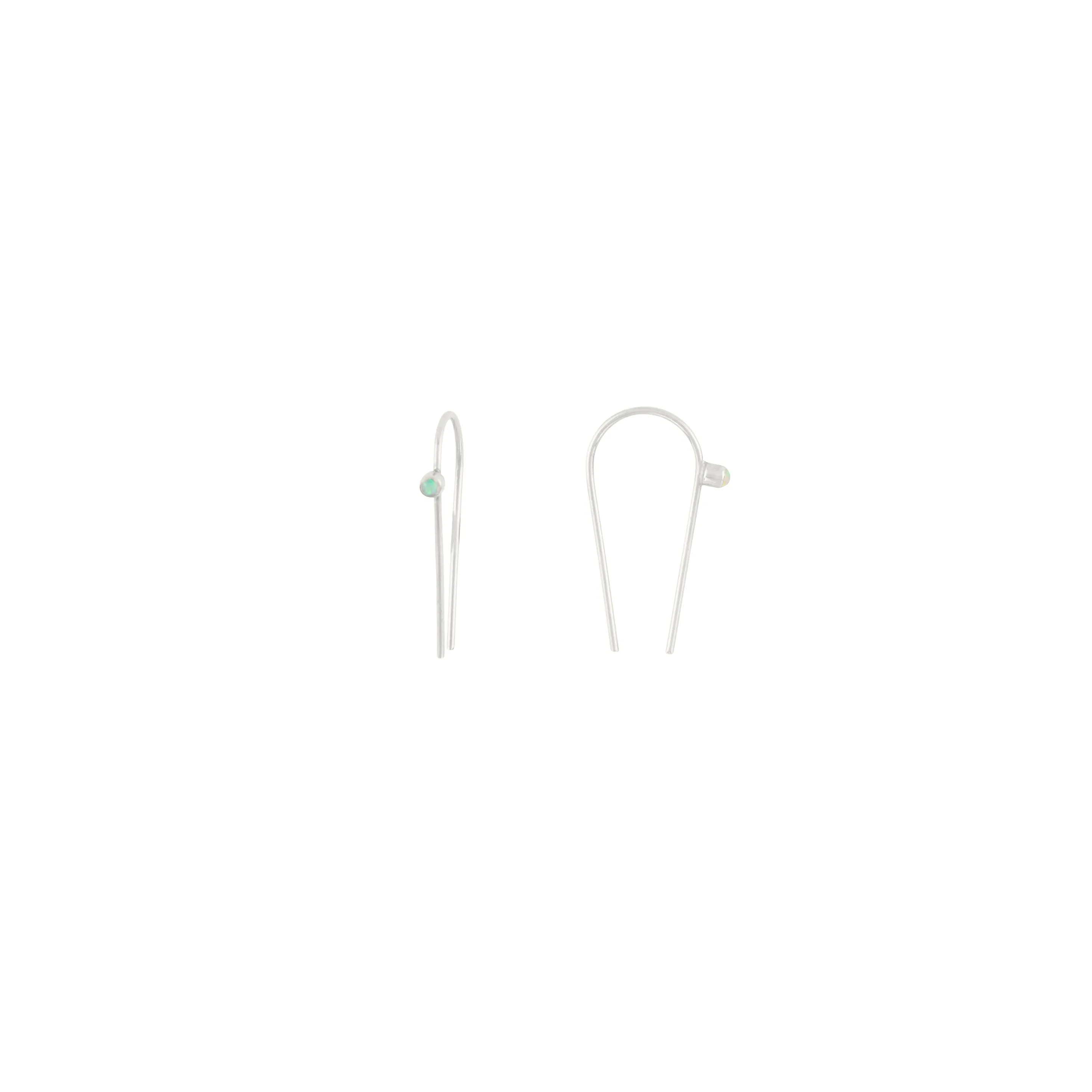 You're Hooked Earrings in Opal and Silver
